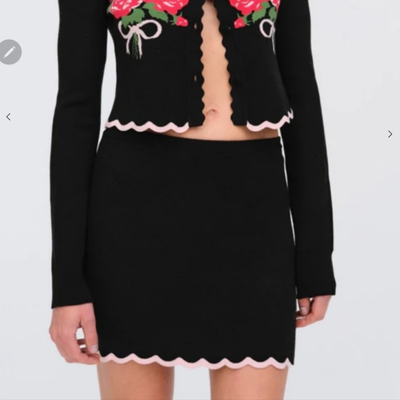 🍋For Love and Lemons Donella Knit Mini Skirt - Picture 2 of 16